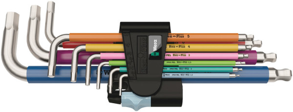 Wera 3950 - 9 Hex-Plus Multicolour